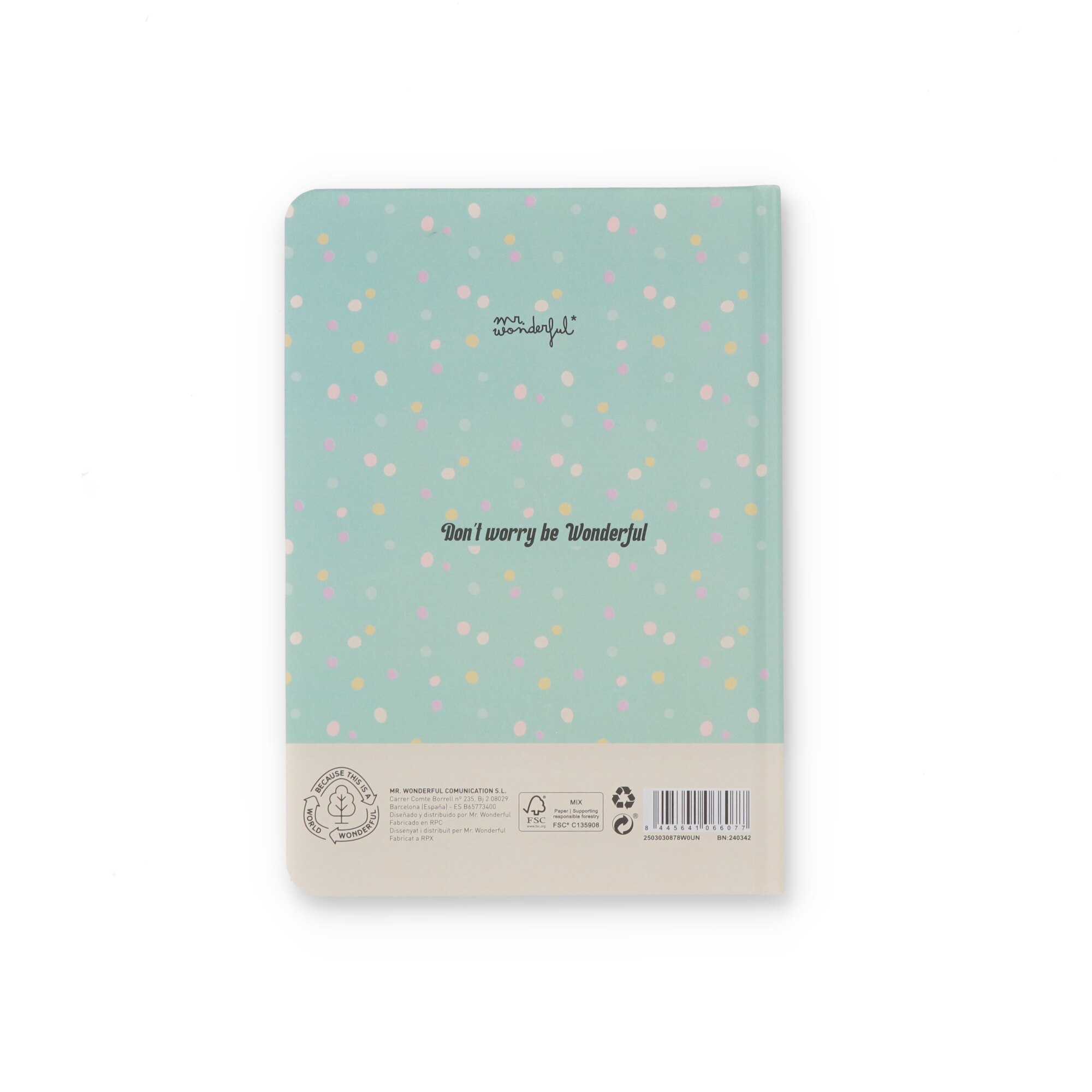 Capa A5 Mr Wonderful: Estampada de bolinhas 2