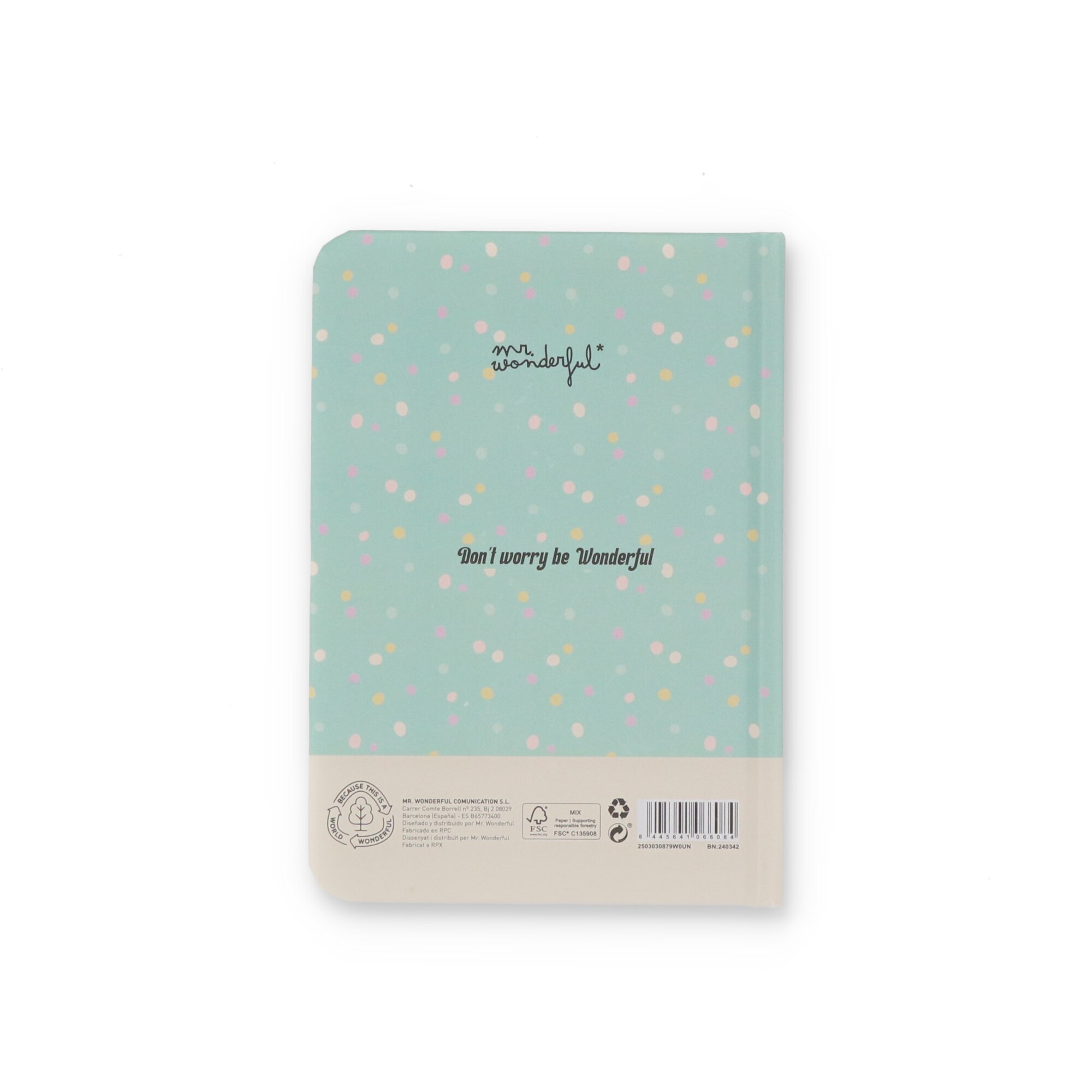 Caderno A6 Mr Wonderful: Estampado de bolinhas 3