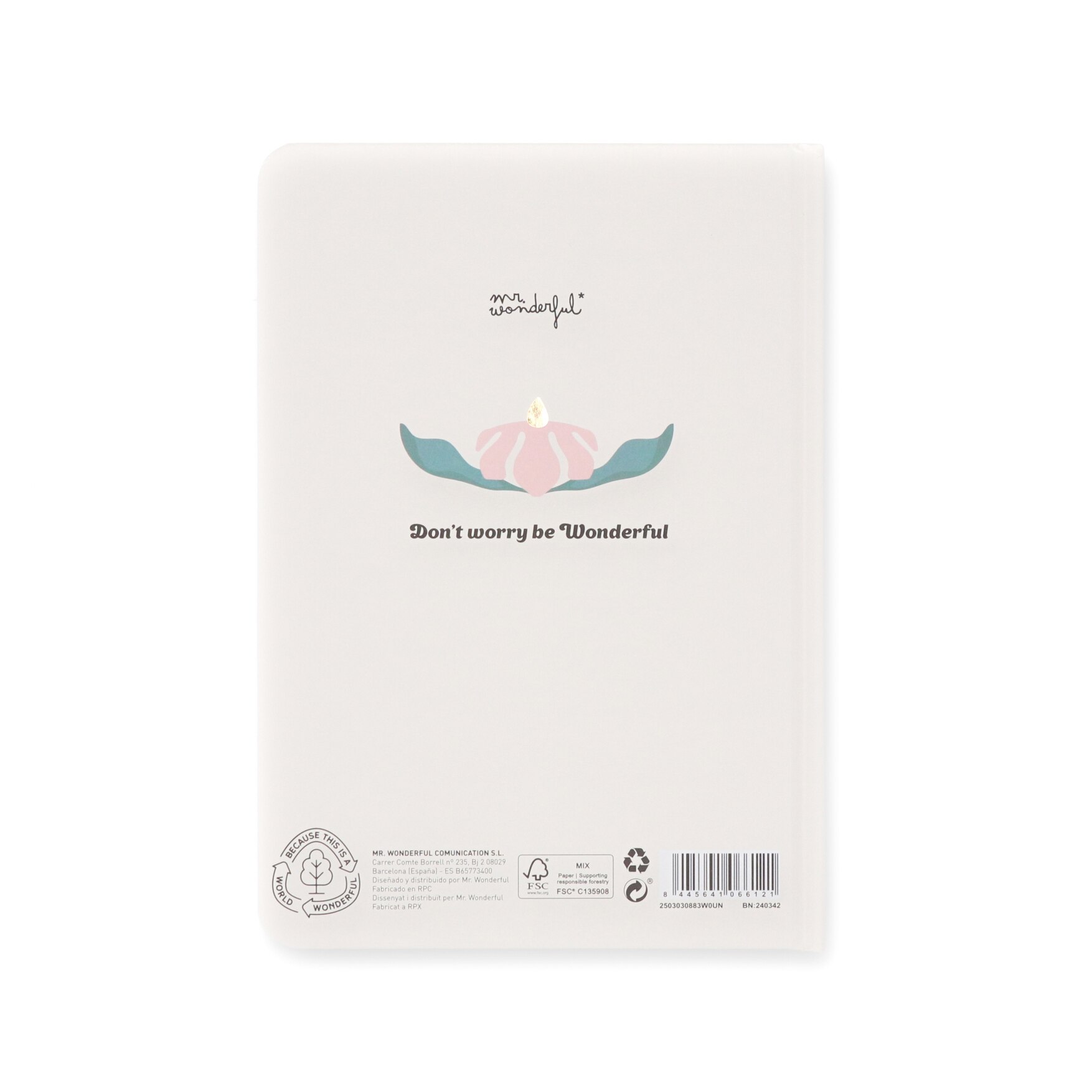 Caderno A5 Mr Wonderful: Estampado de flores 3