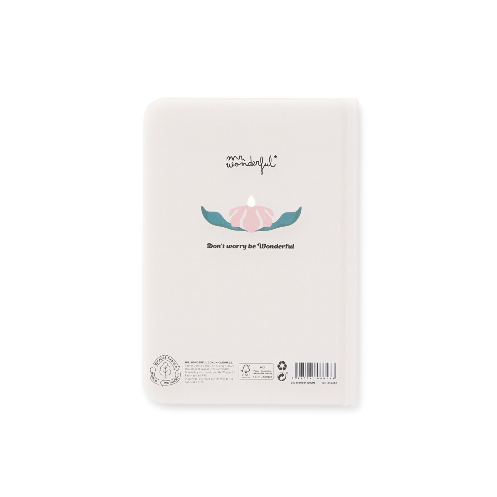 Caderno A6 Mr Wonderful: Estampado de flores 2
