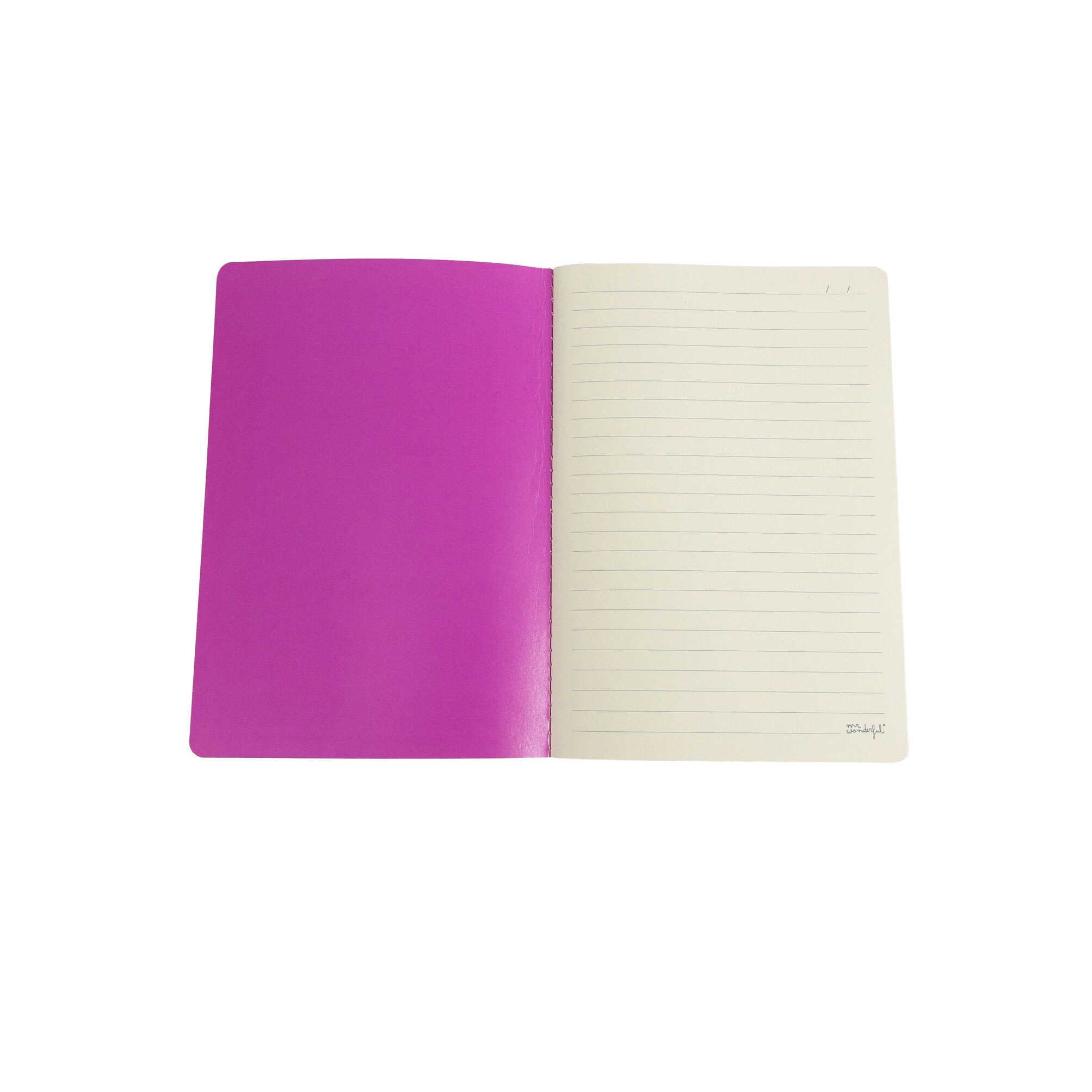 Caderno A5 Mr Wonderful: Listras rosa e vermelhas 4