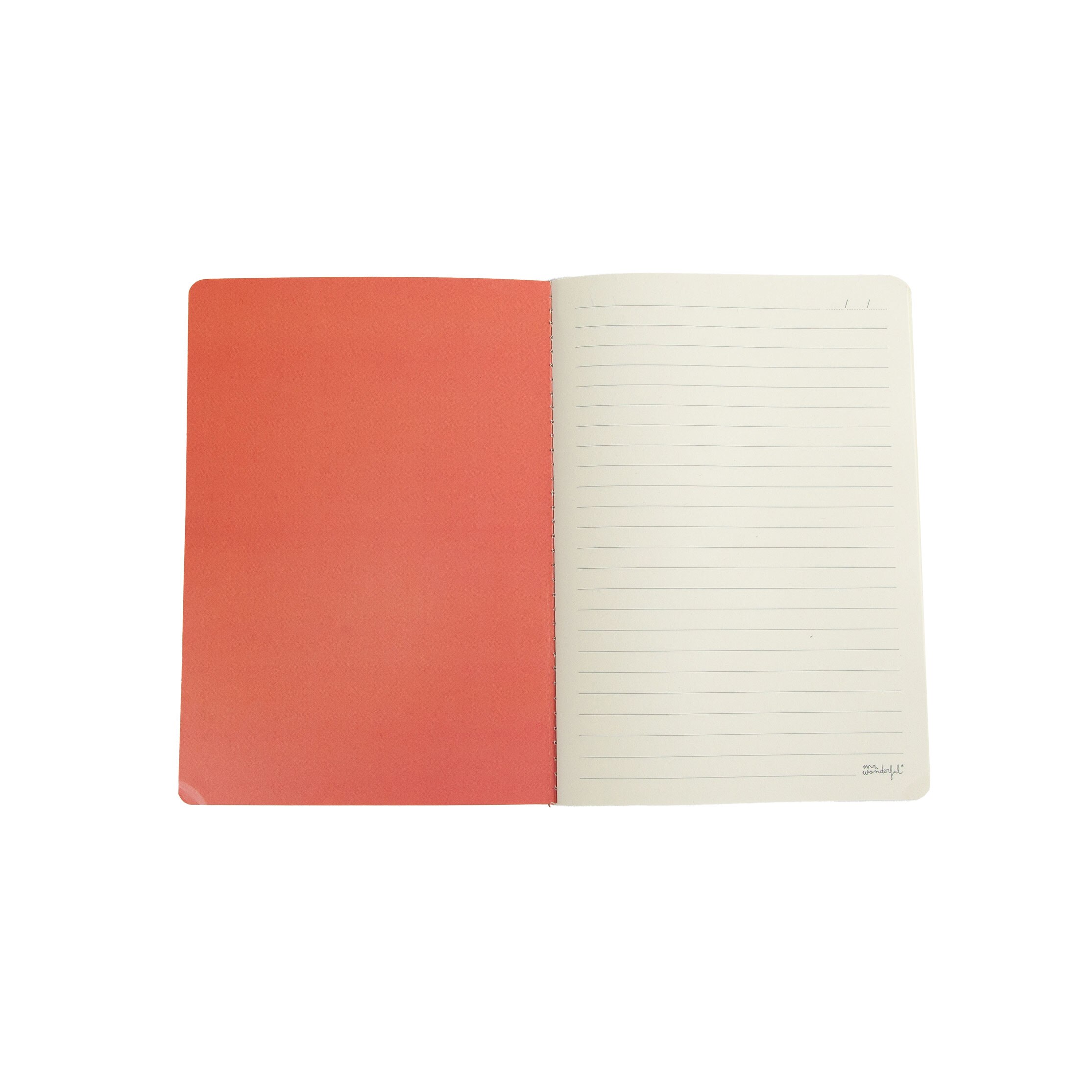 Caderno A5 Mr Wonderful: Listras rosa e castanhas 4