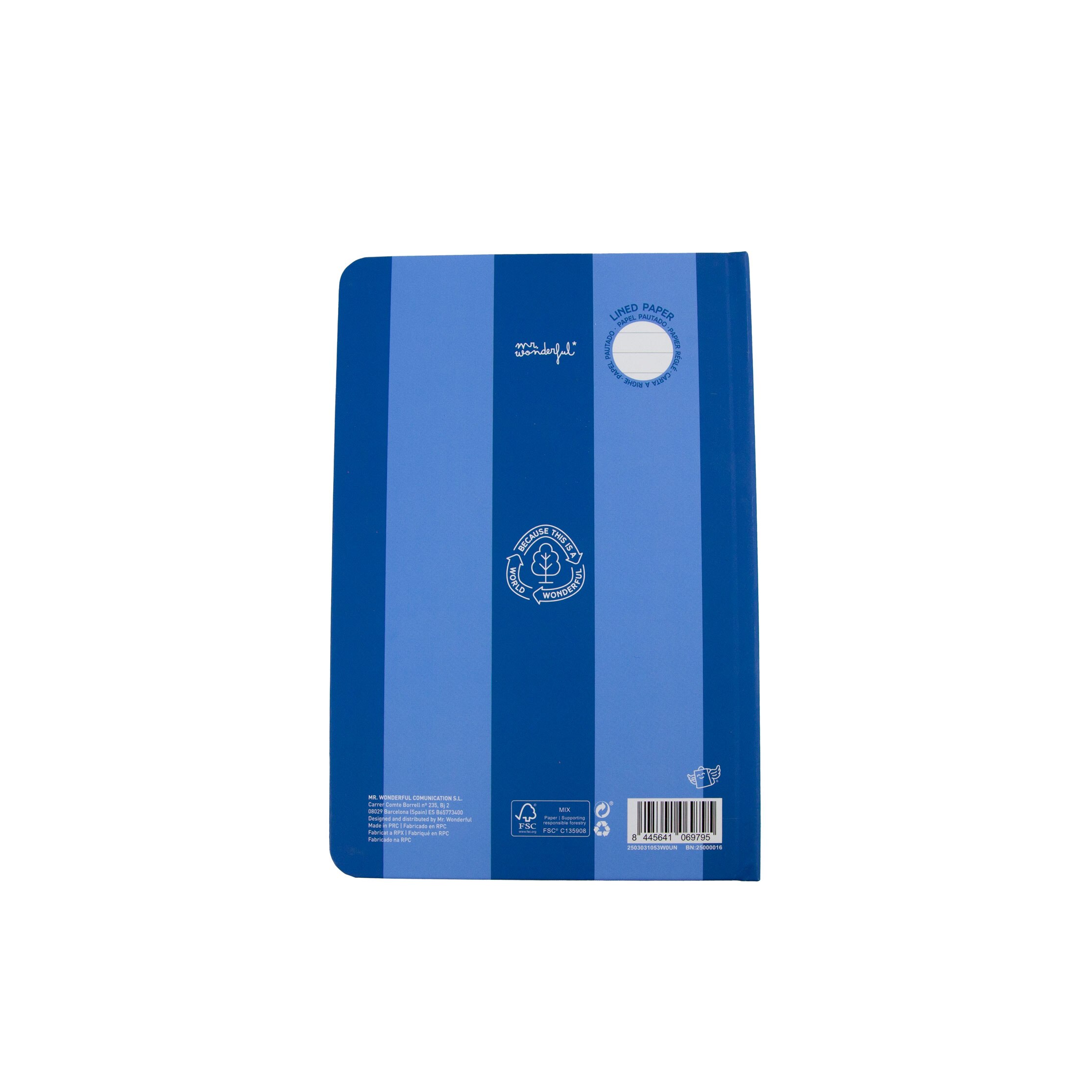 Caderno A5 com suporte para telemóvel azul Mr Wonderful: Believe it or not, sometimes I write by hand 2