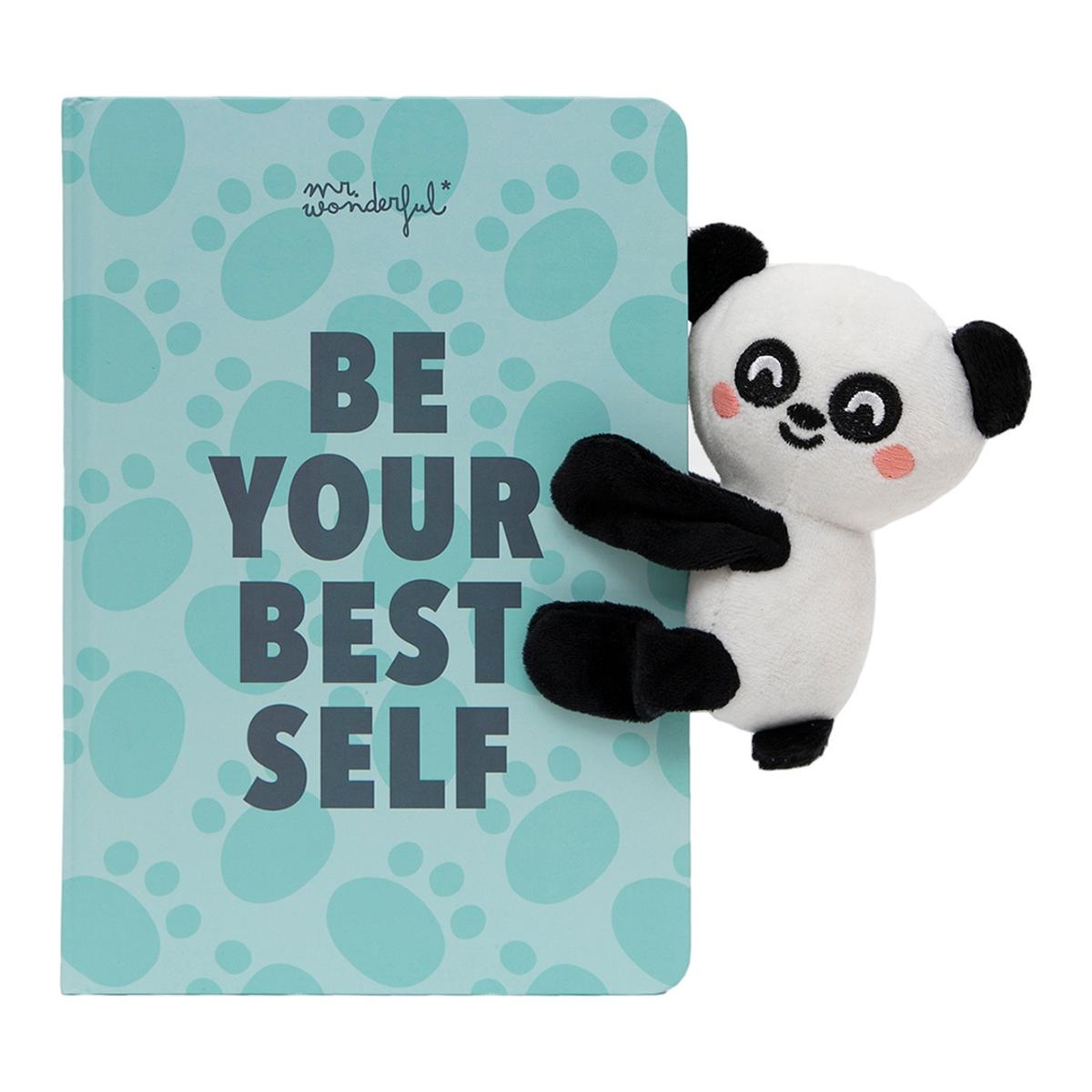 Imagem 0 de Caderno A5 com peluche Mr Wonderful panda Be your best self?