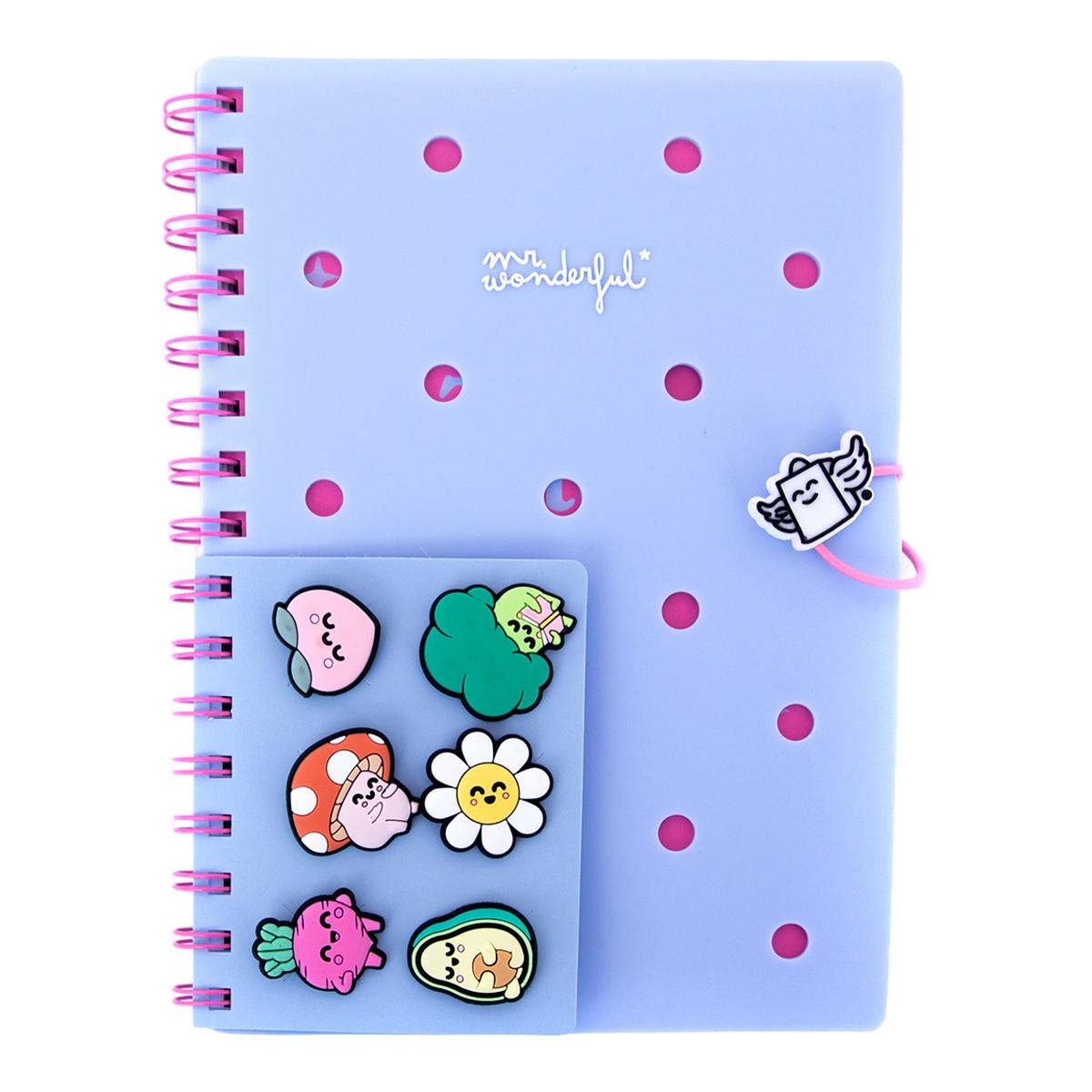Imagen 0 de Set de libreta Mr wonderful A5 con charms Azul?