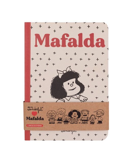 Set de 3 libretas A6 Mr Wondeful: MAFALDA
