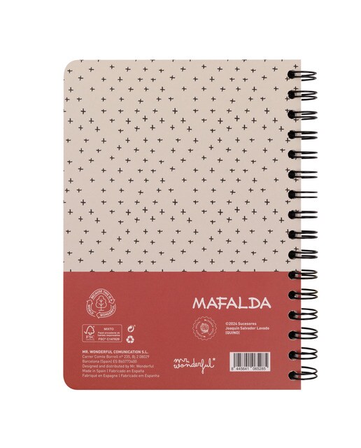 Caderno A5 Mr Wonderful: MAFALDA 2