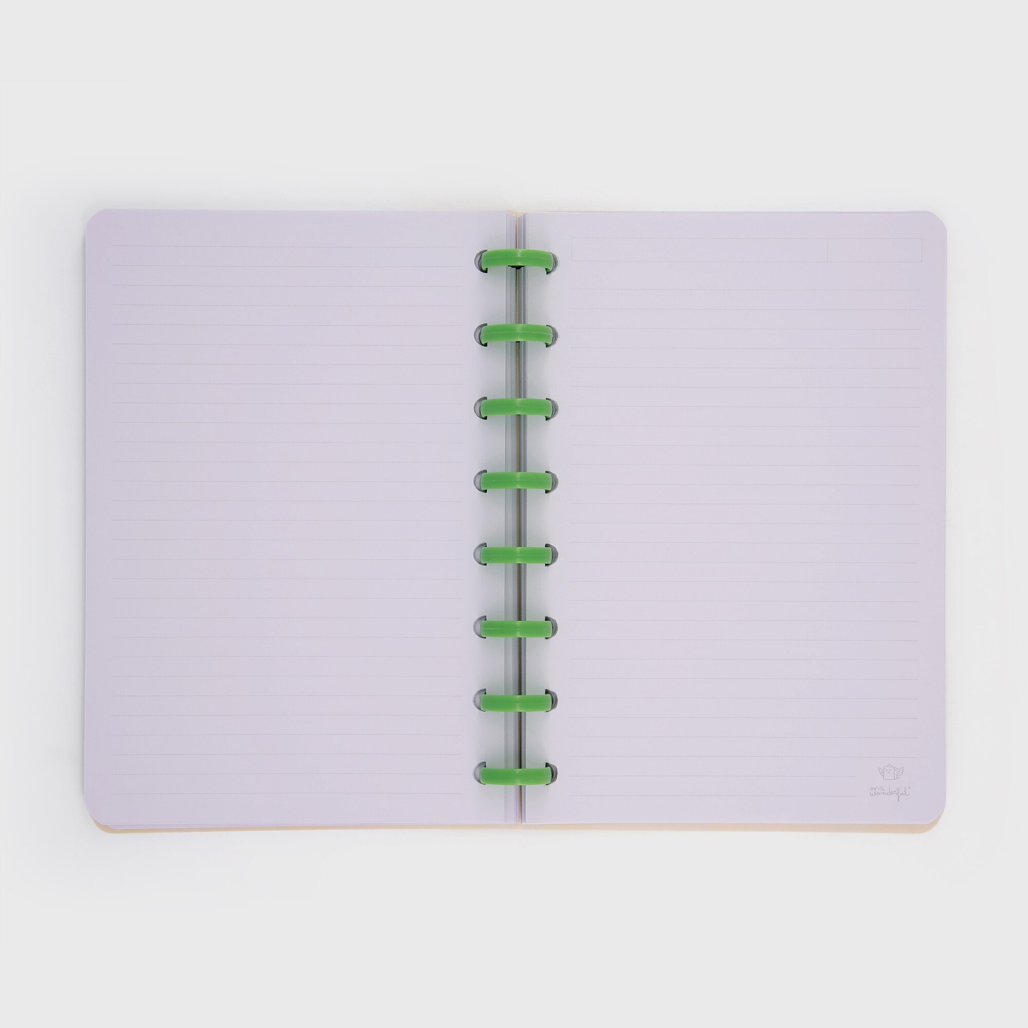 Caderno Mr Wonderful A5: quadrados amarelos, verdes e lilases 4