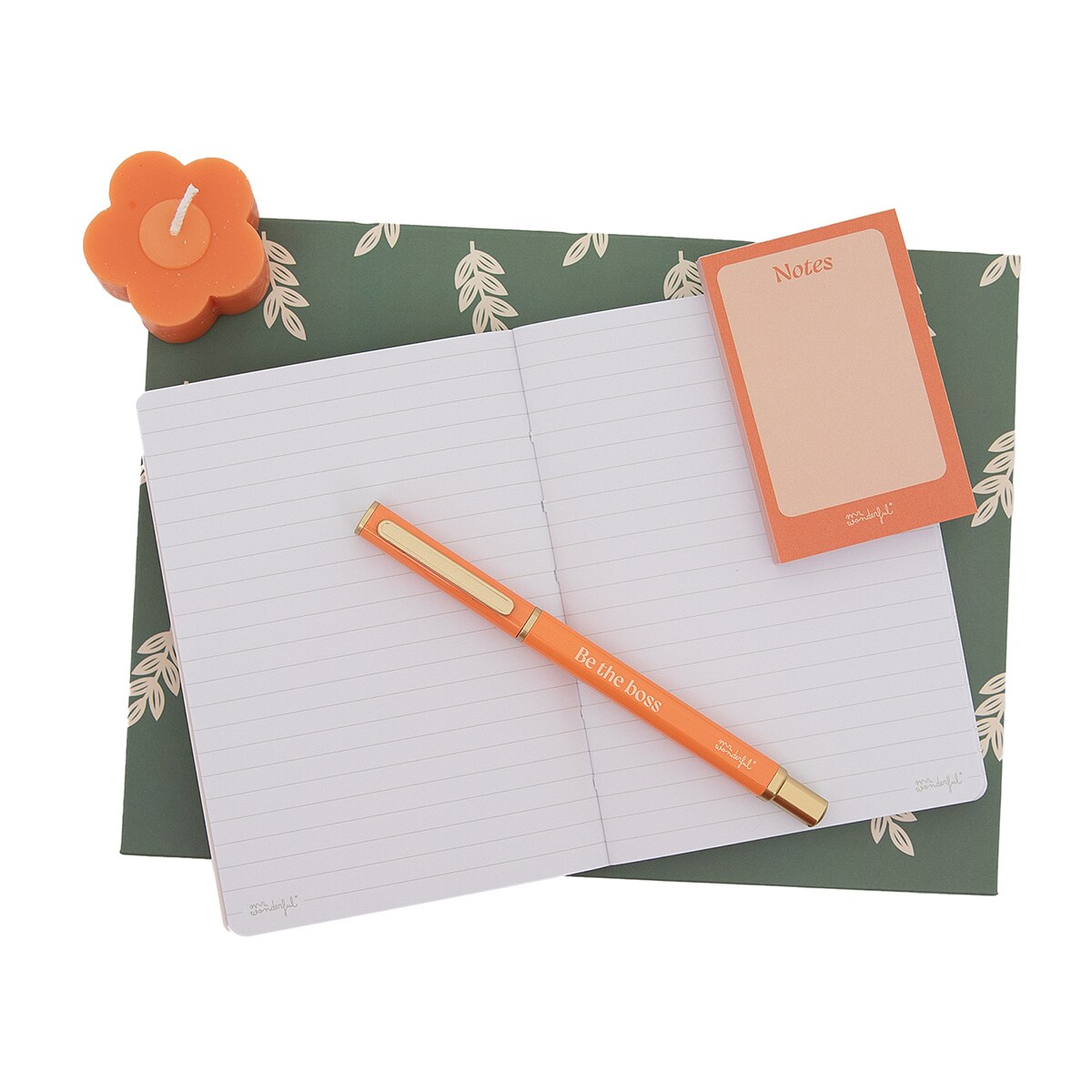 Conjunto Mr Wonderful com Caderno A6 + Caneta + Bloco de Notas + Vela Perfumada 2