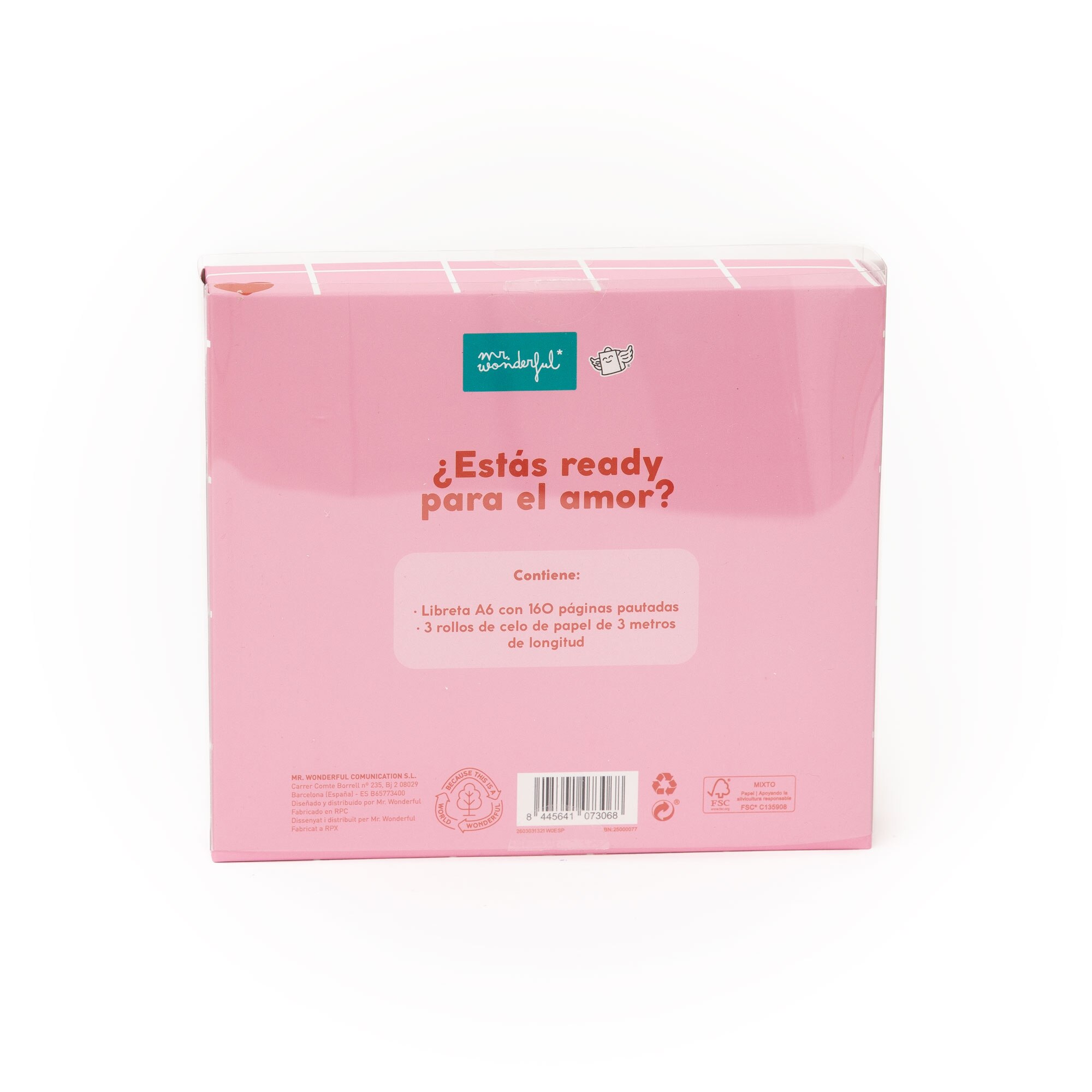 Set de libreta A6 para dejar mensajes de amor + 3 washi tapes Mr Wonderful - P.D.: Te quiero. 6