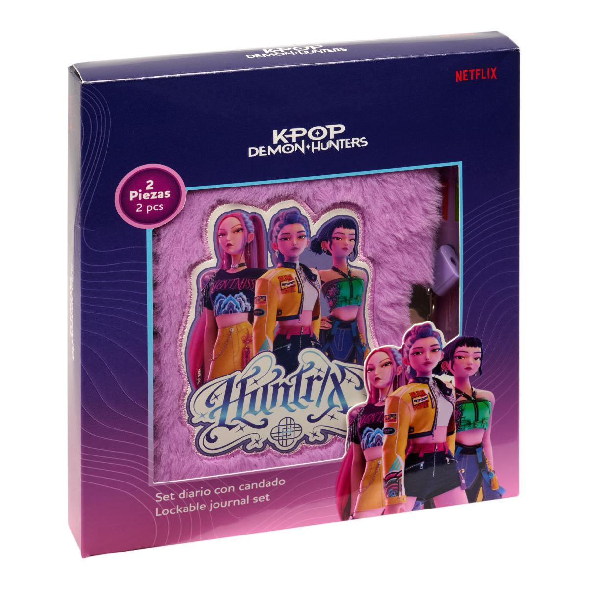 Imagem 0 de Set Diario com Candado K-Pop Demon Hunters - Fucsia, Azul celeste,  Rosa