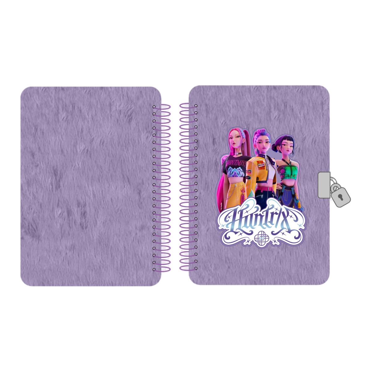 Set Diario com Candado K-Pop Demon Hunters - Fucsia, Azul celeste, Rosa Fúcsia / Azul-4
