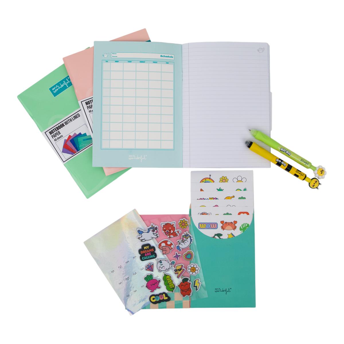 Pack back to school Mr Wonderful soft colours 4