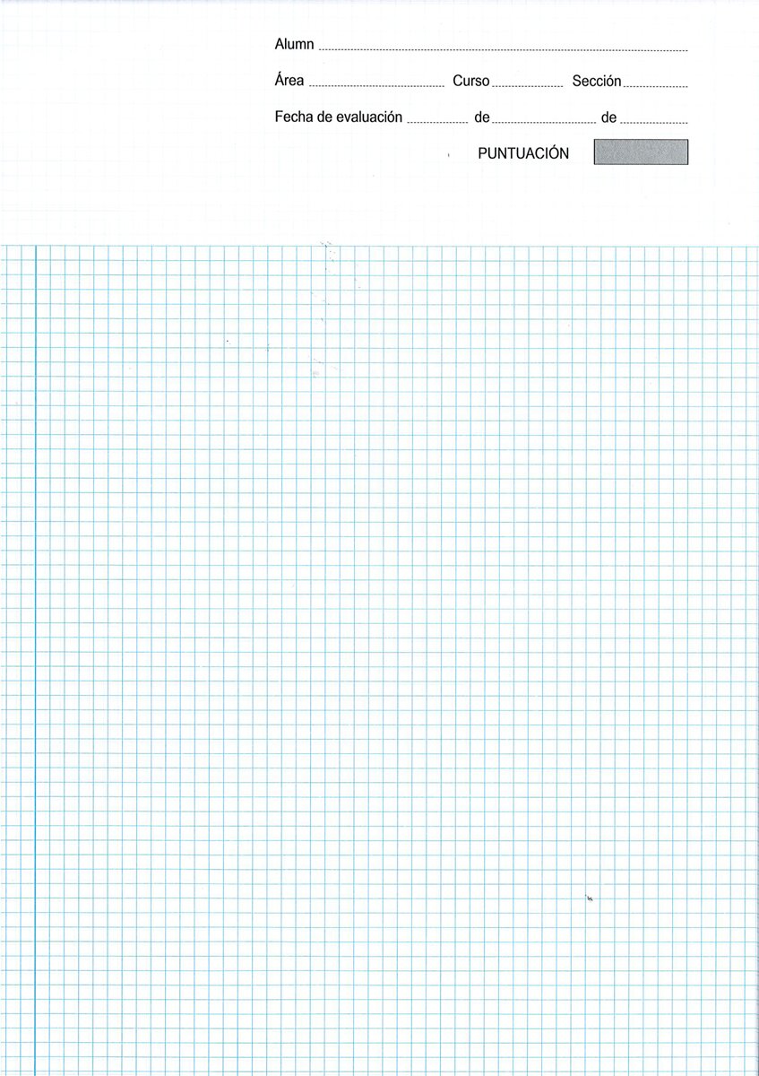 Bloco Avaliação Edelvives 50 folhas Quadriculado Capa Mole 2