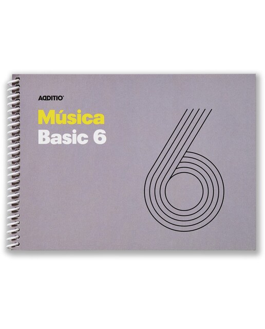Caderno de Música Basic 6 24x168 cm - Cinzento Cinzento-1