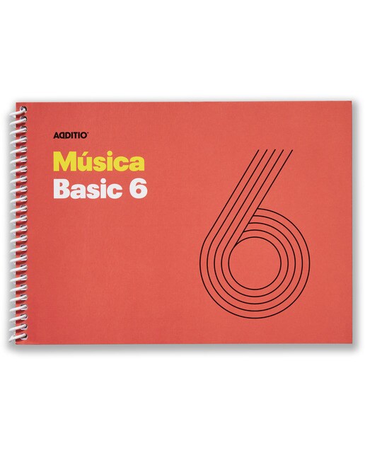Caderno de Música Basic 6 24x168 cm - Vermelho Vermelho-1