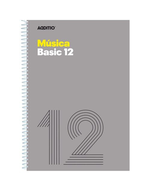 Caderno de Música Basic 12 22x317 cm - Cinzento Cinzento-1