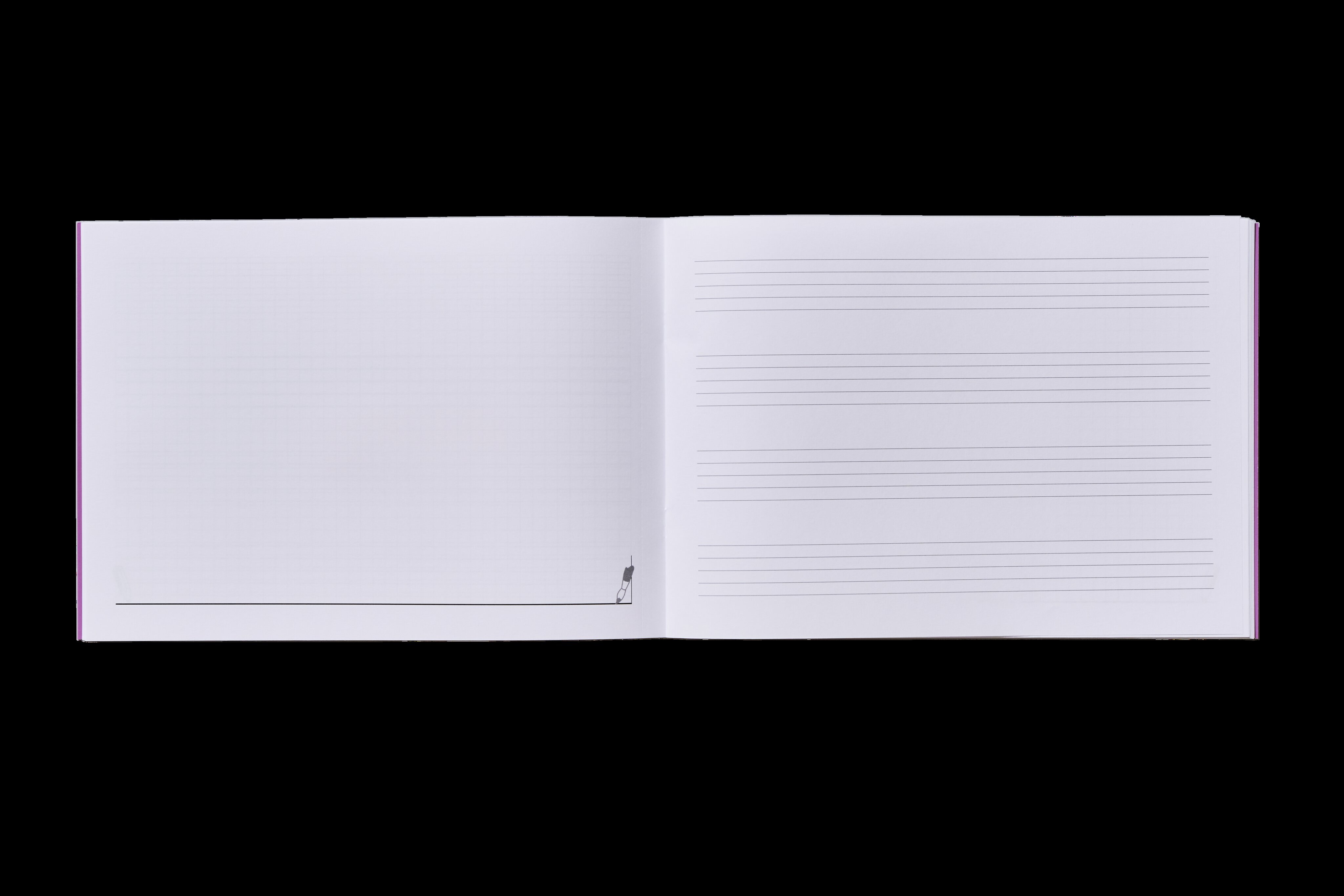 Cuaderno de música combi 4,  tamaño 24 x 16,8 cm, Additio, azul 3