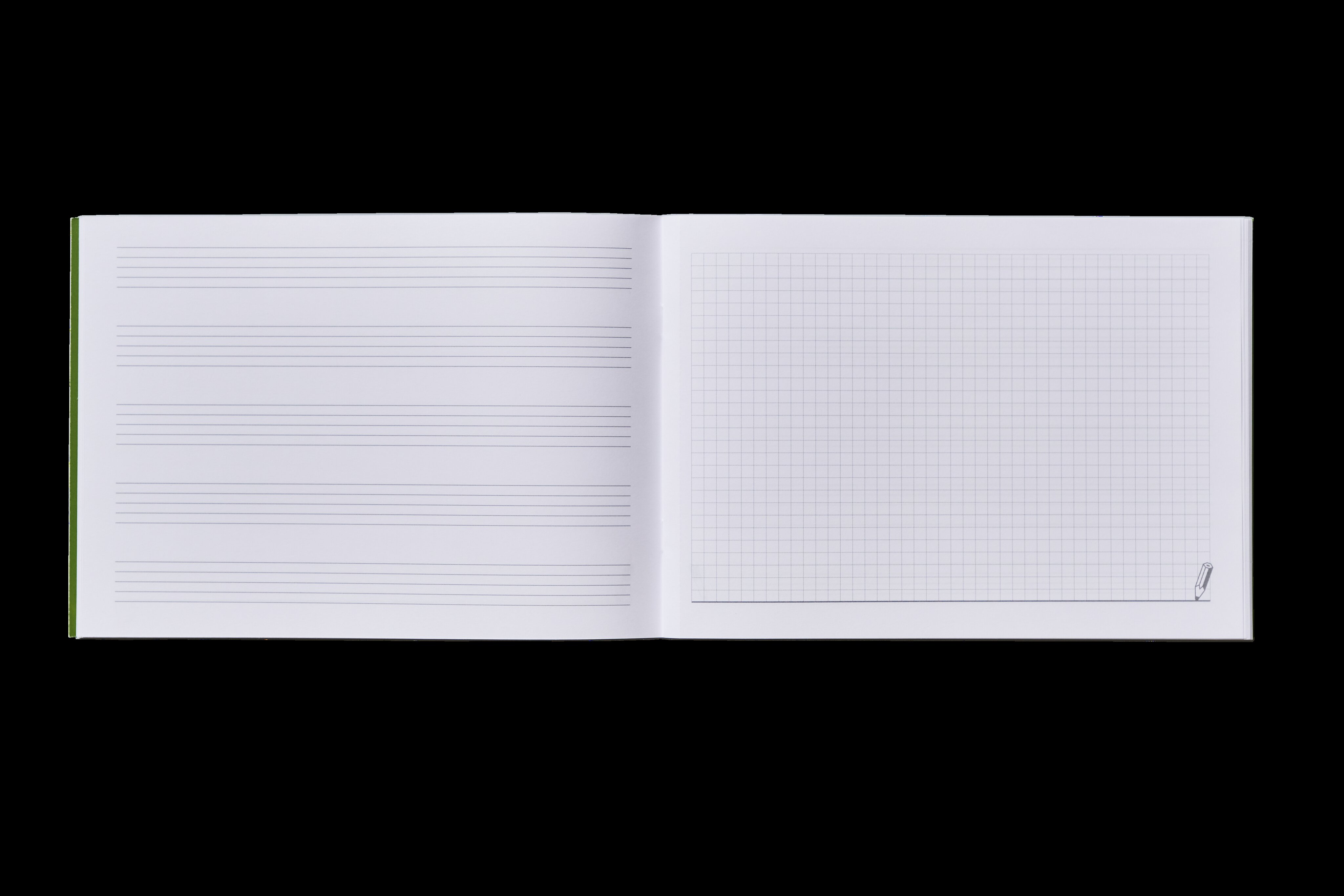 Cuaderno de música combi 5, tamaño 24 x 16,8 cm.  Additio, lila 2