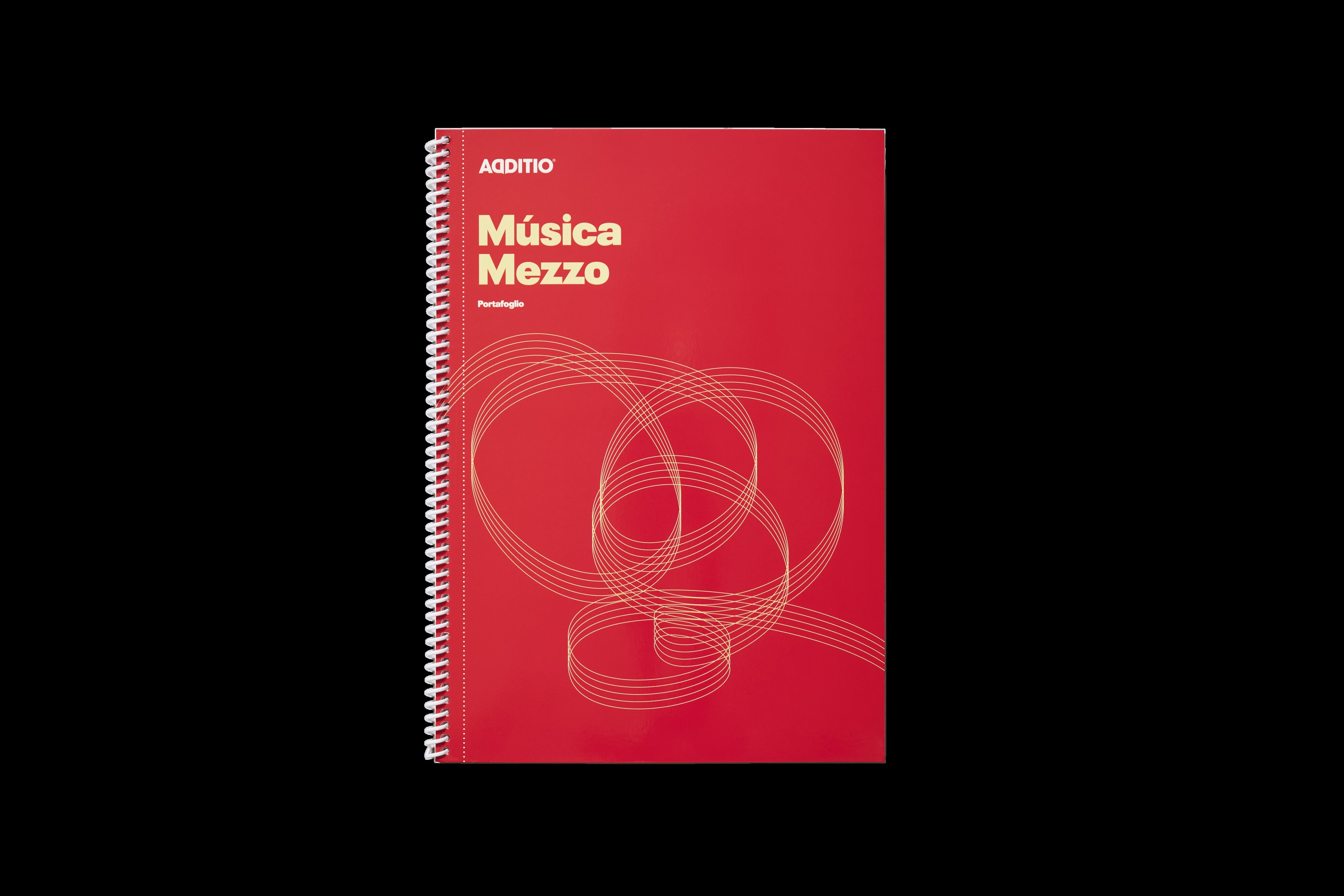 Imagen 0 de Cuaderno de música mezzo, tamaño 21 x 29,7 cm,  Additio, rojo
