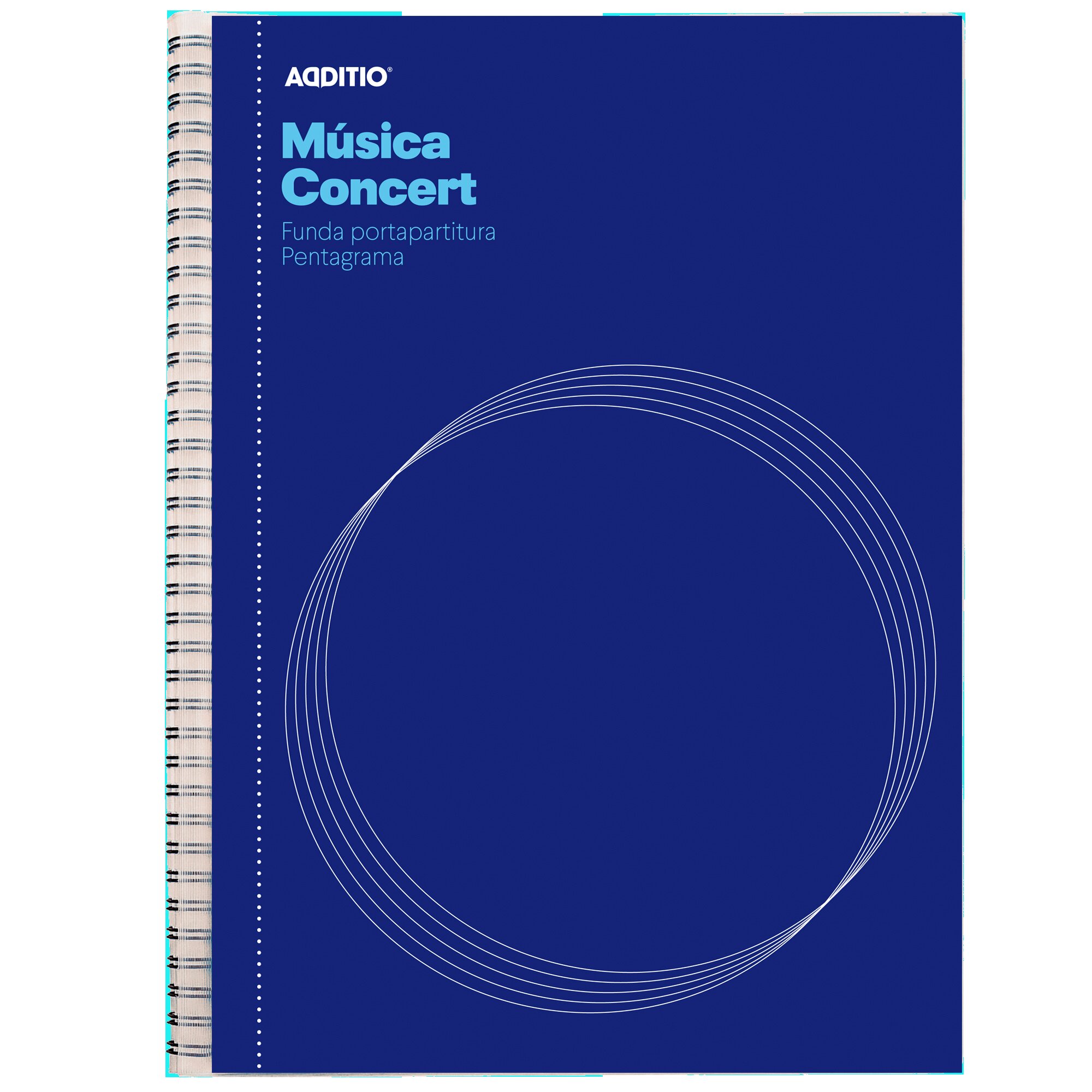 Imagen 0 de Cuaderno de música concert, tamaño 24 x 31 cm,  Additio, azul oscuro