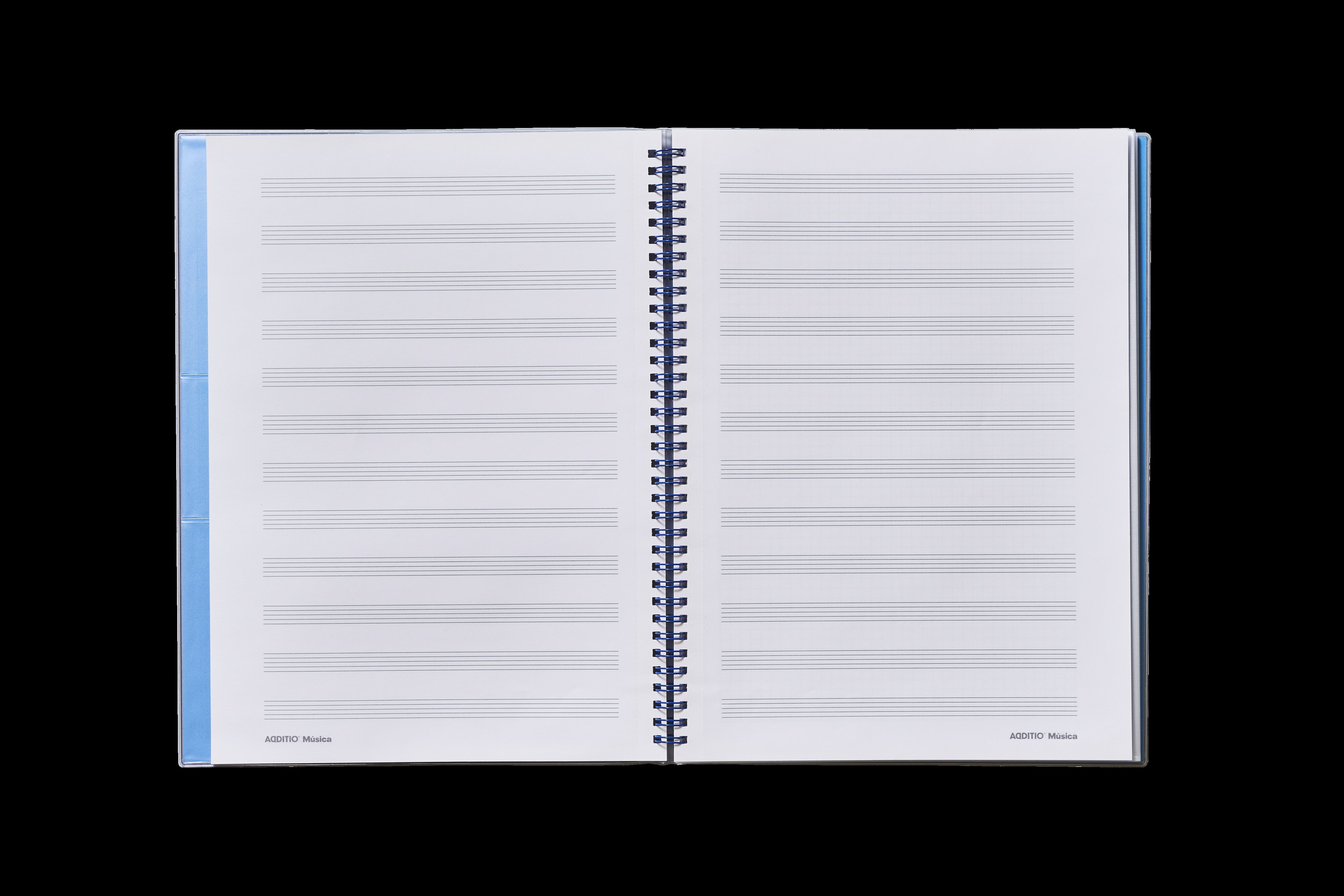 Caderno de Música Concert, Tamanho 24 x 31 cm,  Additio, Azul Escuro 2