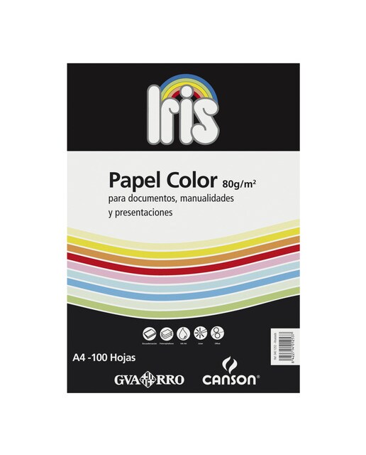 Imagem 0 de Pack A4 100 f. multicolor Guarro Repro Iris 80 g
