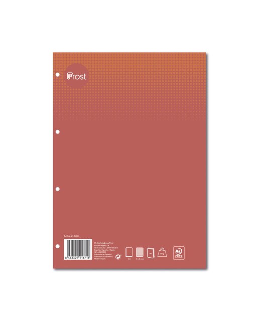 Recarga A4 80 folhas vermelha Vermelho-1