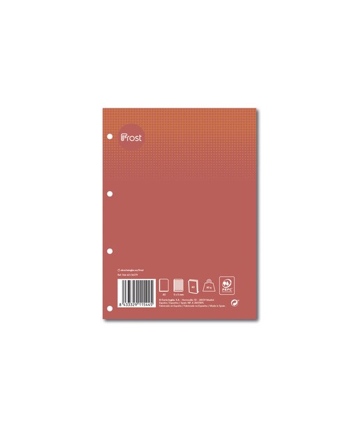 Recarga A5 80 Folhas vermelho e laranja Vermelho / Laranja-1