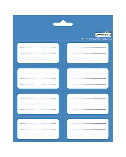 Pack de 16 etiquetas adesivas 8 x 4 Blue azul 1