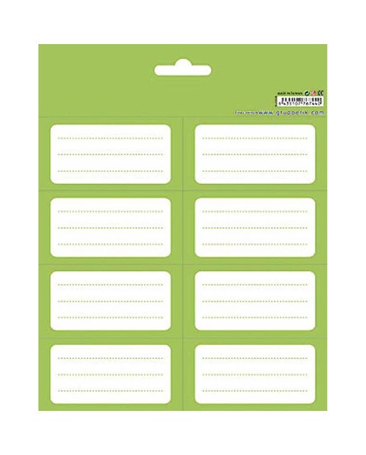 Pack de 16 etiquetas adesivas 8 x 4 Green Verde 1