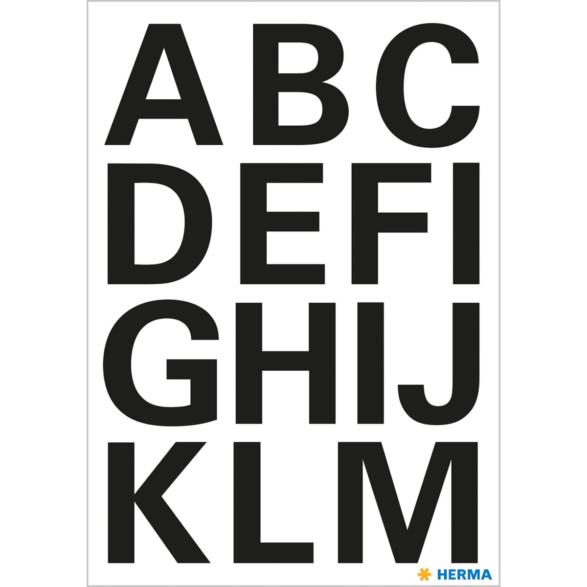 Letras Transferíveis A - Z. 25 mm preto Herma 2