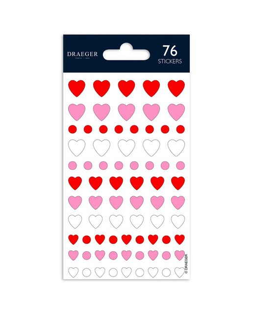 Sticker Corações Vermelho e Rosa Vermelho / Rosa-1