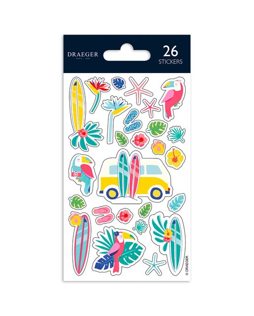 Sticker Pranchas de Surf Papagaio Multicolor Multicolor-1