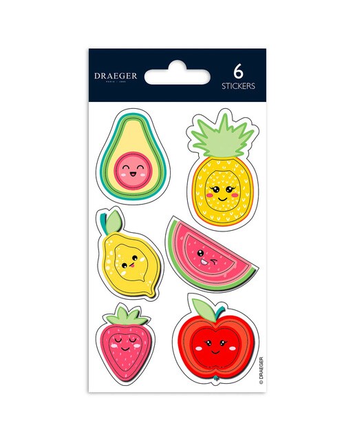 Sticker Frutas Kawai Multicolor Multicolor-1