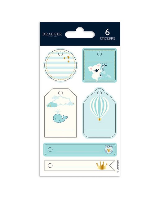Sticker Etiquetas Infantil Azul Pastel Azul-pastel-1