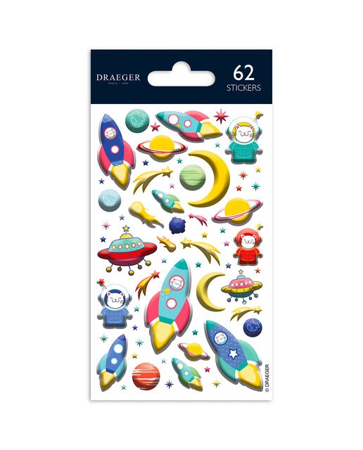 Sticker foguetes luas Multicolor Multicolor-1