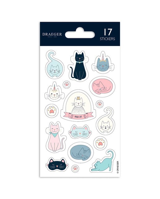 Sticker Gatos Rosa Pastel Rosa-pastel-1