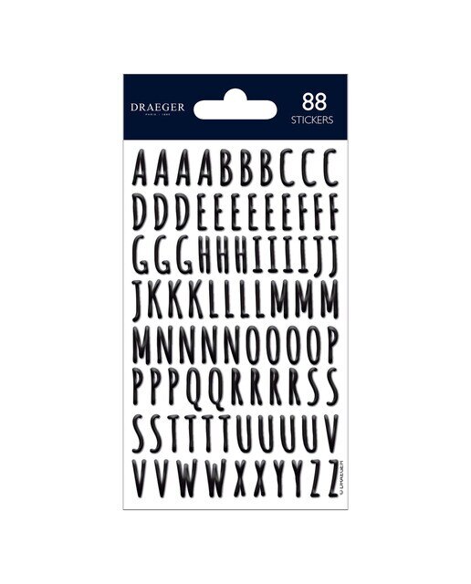Sticker Alfabeto preto Preto-1