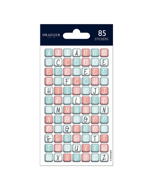 Sticker Alfabeto Teclado Multicolor Pastel Multicolor-1
