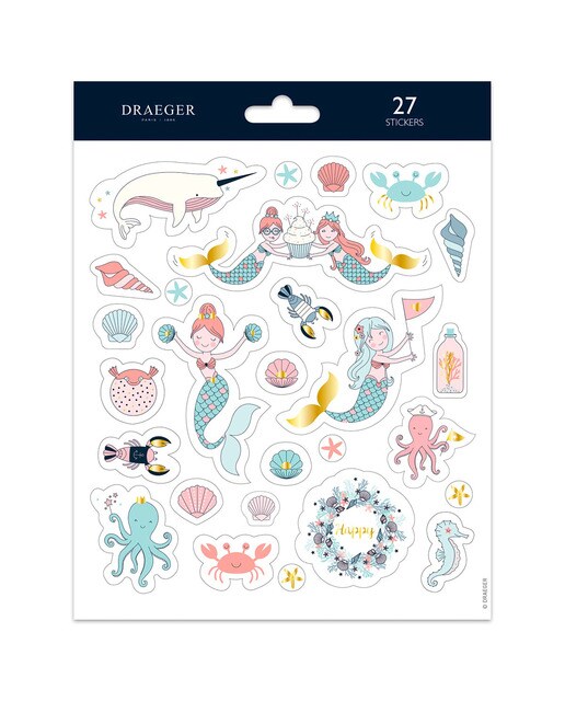 Sticker Sereias Multicolor Pastel Multicolor-1