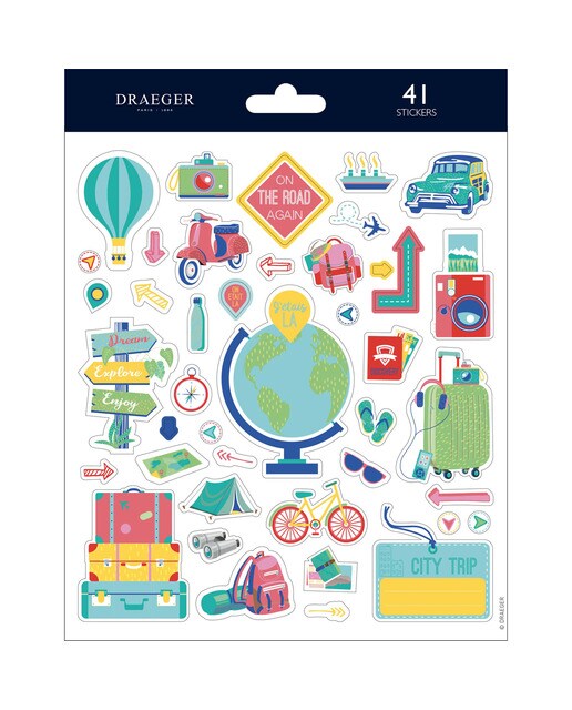 Sticker Viagens Multicolor Multicolor-1