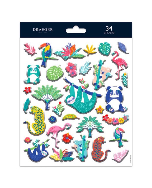 Sticker Animais tropicais Preguiça Multicolor Multicolor-1