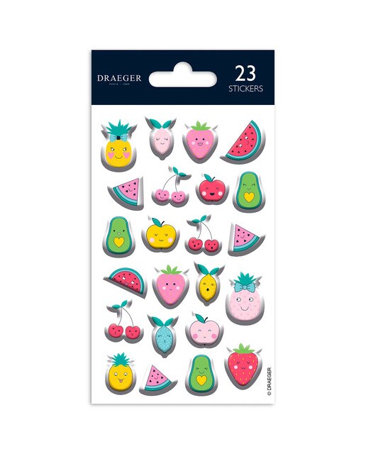 Sticker Frutas Kawai Multicolor Multicolor-1