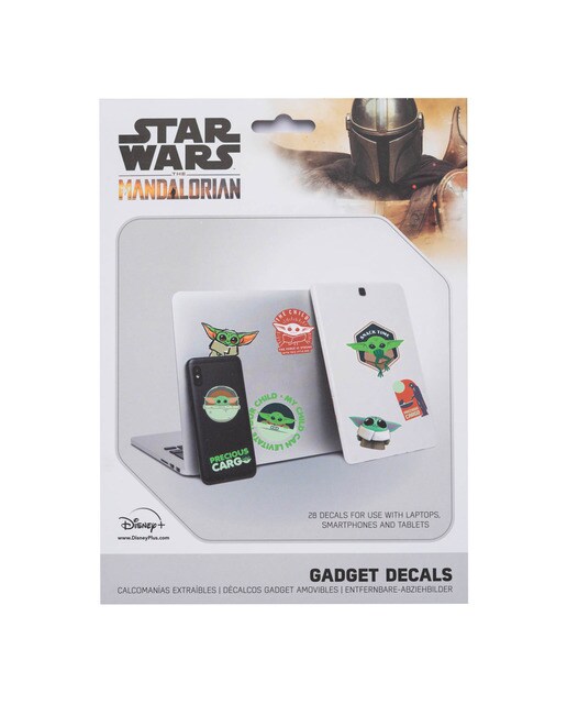 Autocolantes Reutilizáveis Star Wars The Mandalorian 17,3x0,1x23,5 - Preto Preto / Vermelho-1