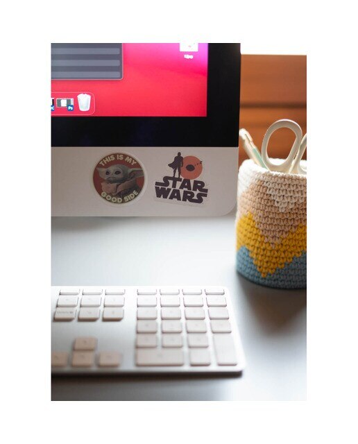 Autocolantes Reutilizáveis Star Wars The Mandalorian 17,3x0,1x23,5 - Preto Preto / Vermelho-4