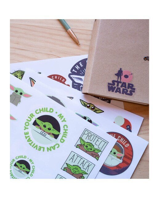Autocolantes Reutilizáveis Star Wars The Mandalorian 17,3x0,1x23,5 - Preto Preto / Vermelho-5