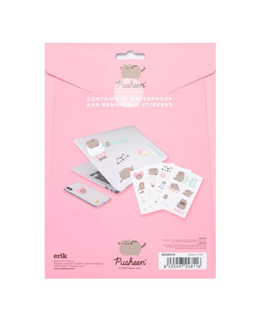 Autocolantes Reutilizáveis Pusheen Foodie 17,3x0,1x23,5 - Verde Verde / Branco-2