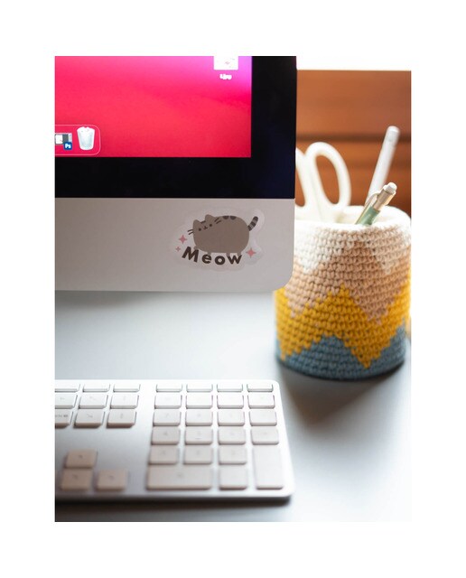 Autocolantes Reutilizáveis Pusheen Foodie 17,3x0,1x23,5 - Verde Verde / Branco-4