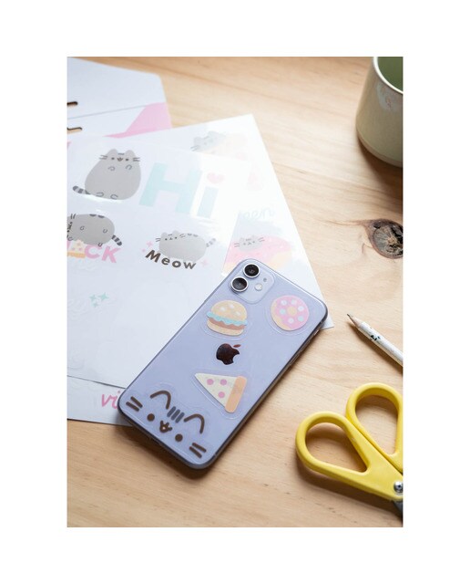 Autocolantes Reutilizáveis Pusheen Foodie 17,3x0,1x23,5 - Verde Verde / Branco-6